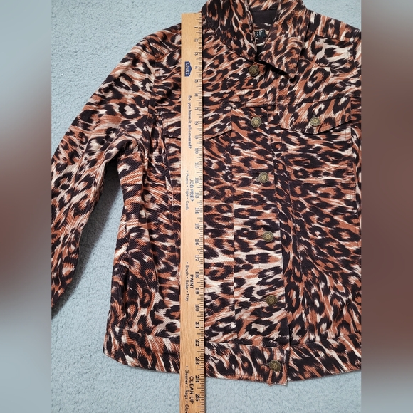 Carole Little Woman Animal Print Jacket Size X - Picture 8 of 8